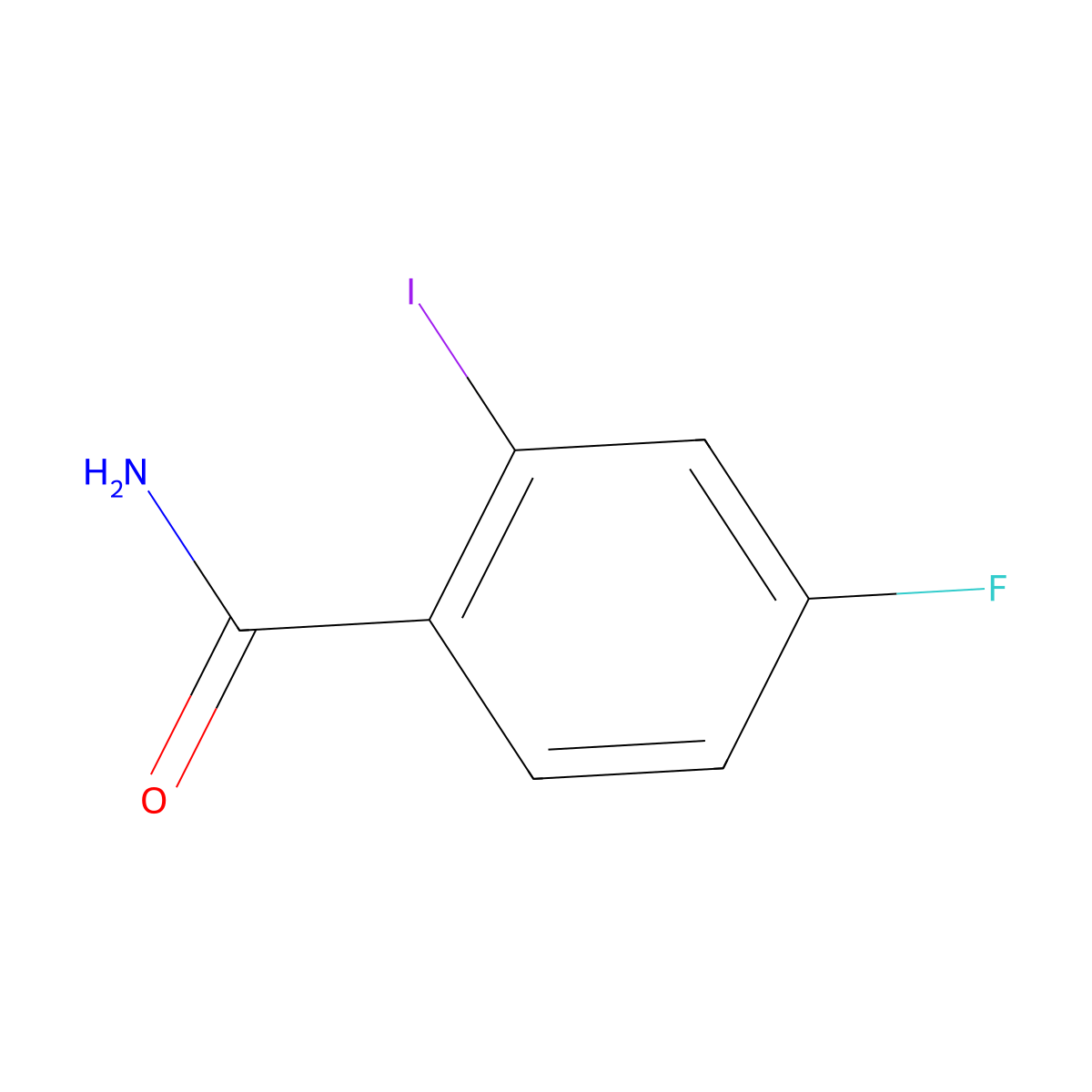 4-Fluoro-2-iodobenzamide molecular structure, CAS 748188-85-4