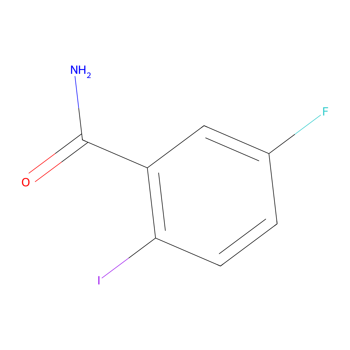 5-Fluoro-2-iodobenzamide molecular structure, CAS 748188-88-7