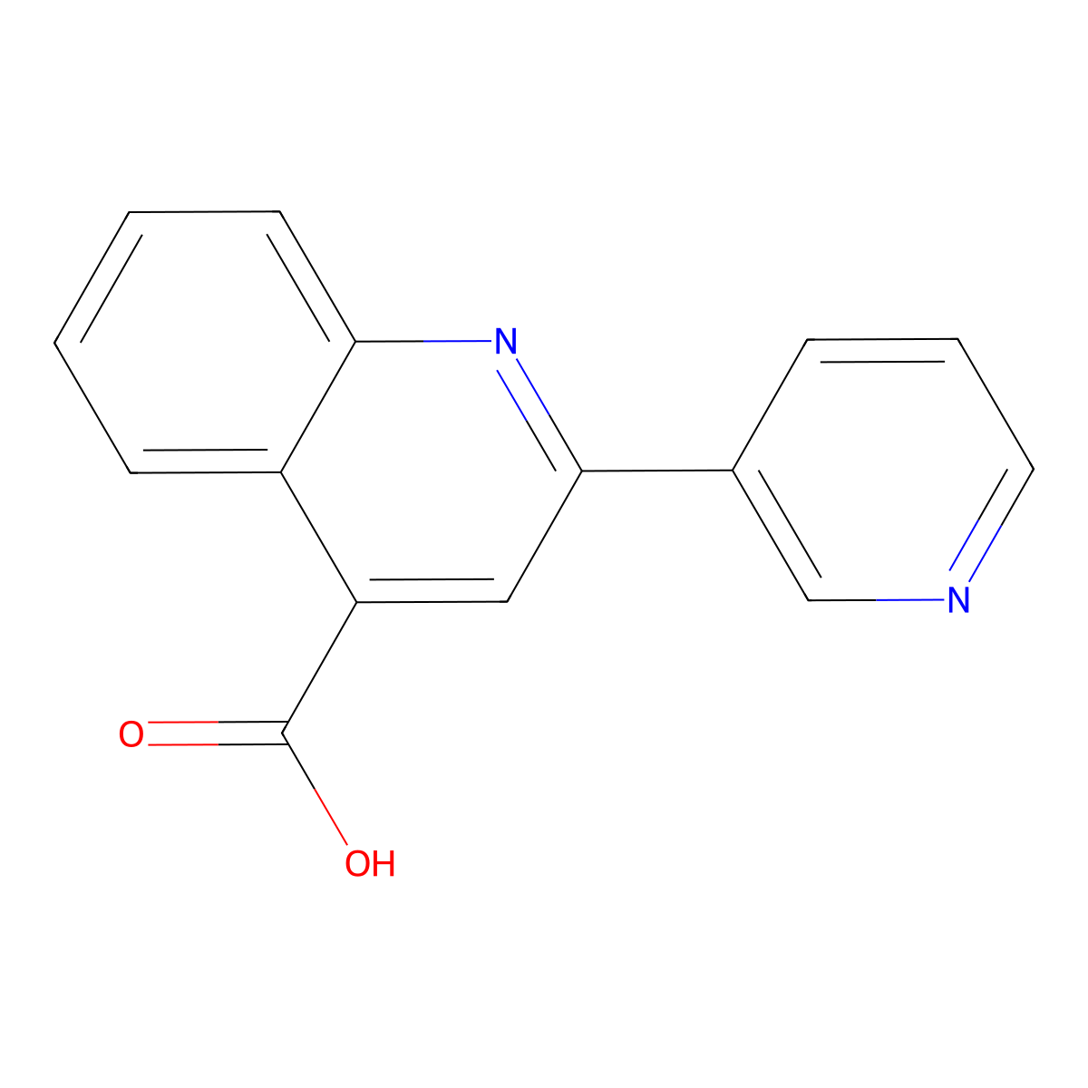 Cinchoninic acid, 2-(3-pyridyl)- molecular structure, CAS 7482-91-9