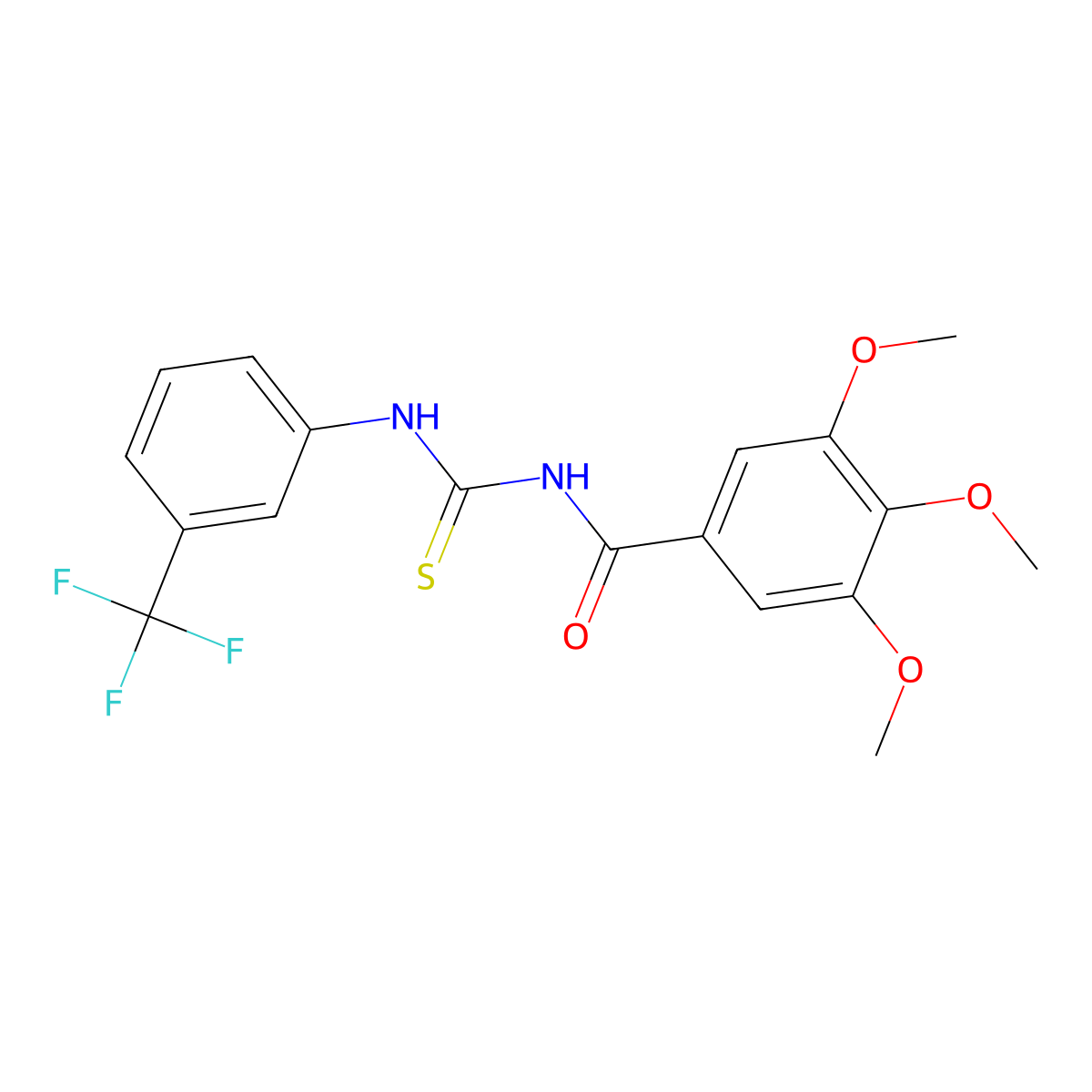 1-[3-(Trifluoromethyl)phenyl]-3-(3,4,5-trimethoxybenzoyl)thiourea molecular structure, CAS 74822-79-0
