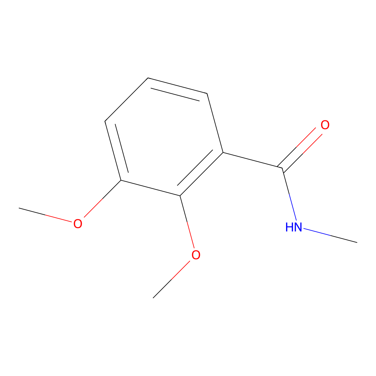 Benzamide, 2,3-dimethoxy-N-methyl- molecular structure, CAS 74826-20-3