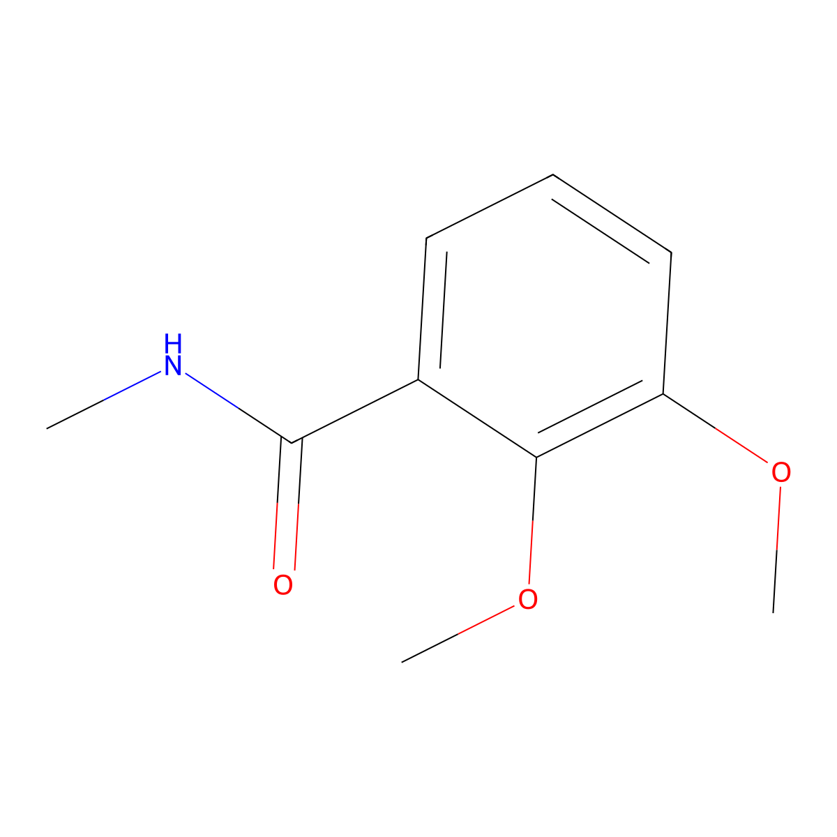 Benzamide, 2,3-dimethoxy-N-methyl- molecular structure, CAS 74826-20-3