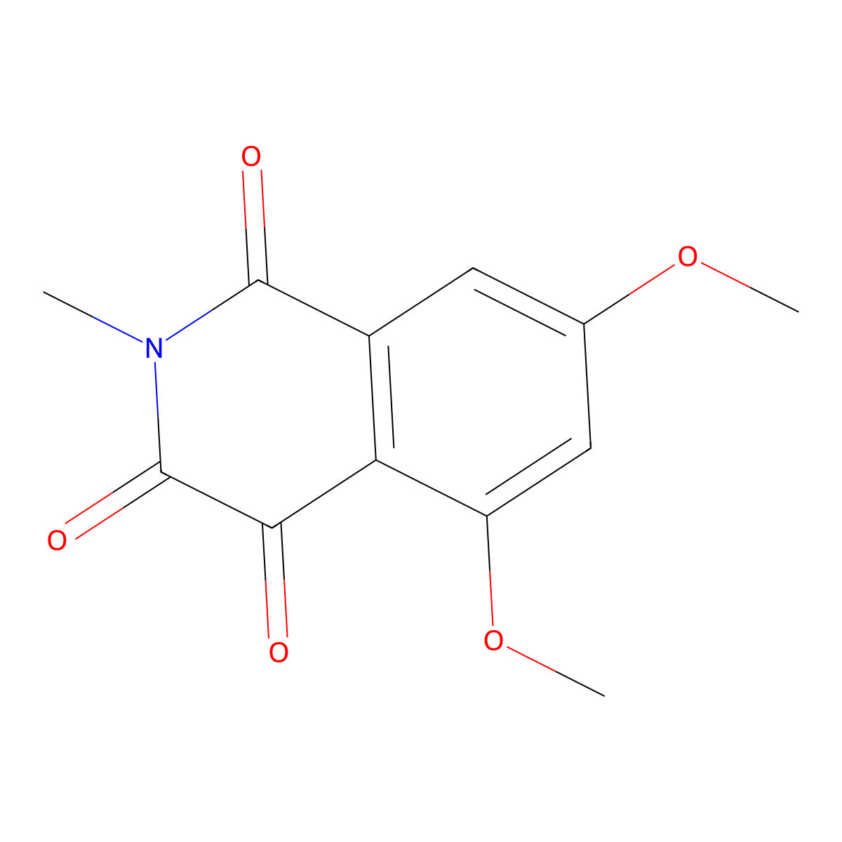 5,7-dimethoxy-2-methylisoquinoline-1,3,4(2H)-trione molecular structure, CAS 74826-32-7