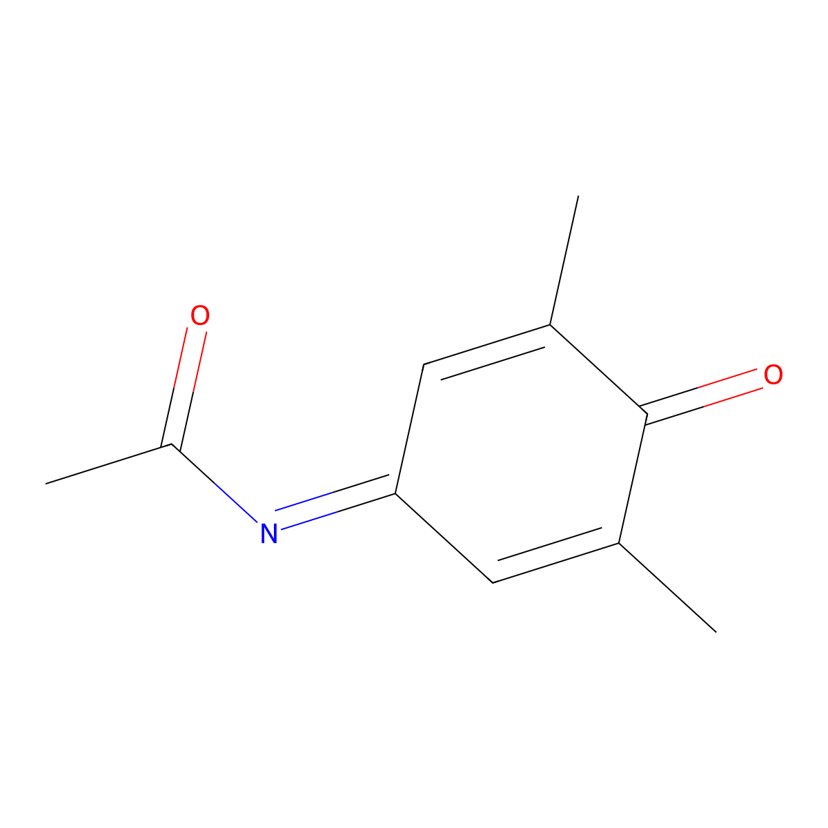 N-Acetyl-3,5-dimethyl-4-benzoquinone imine molecular structure, CAS 74827-85-3
