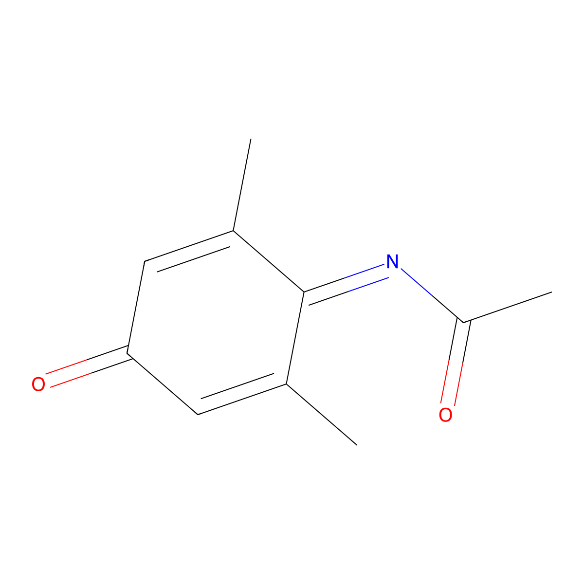 Acetyl-2,6-dimethyl-4-benzoquinone imine molecular structure, CAS 74827-88-6
