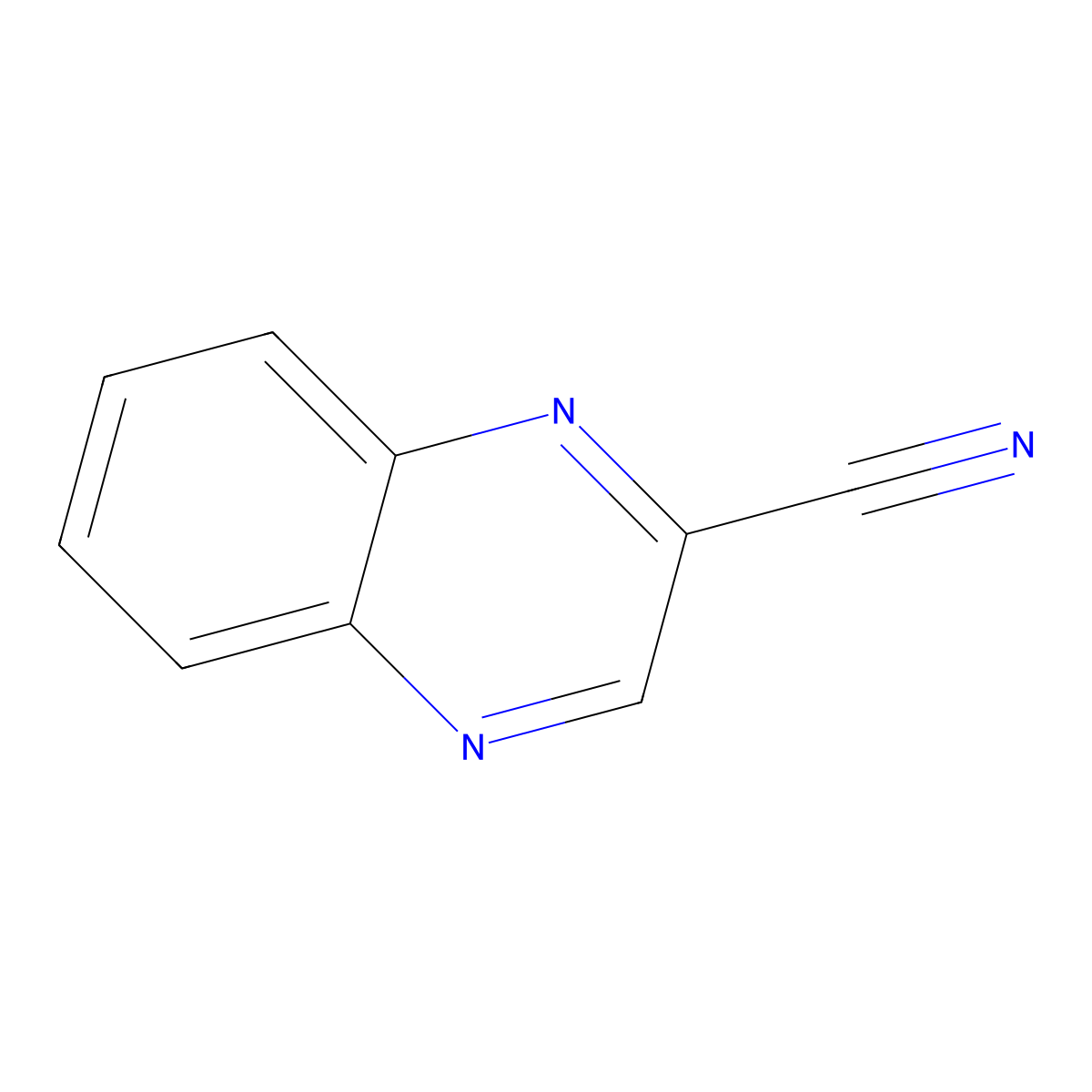 2-Quinoxalinecarbonitrile molecular structure, CAS 7483-33-2