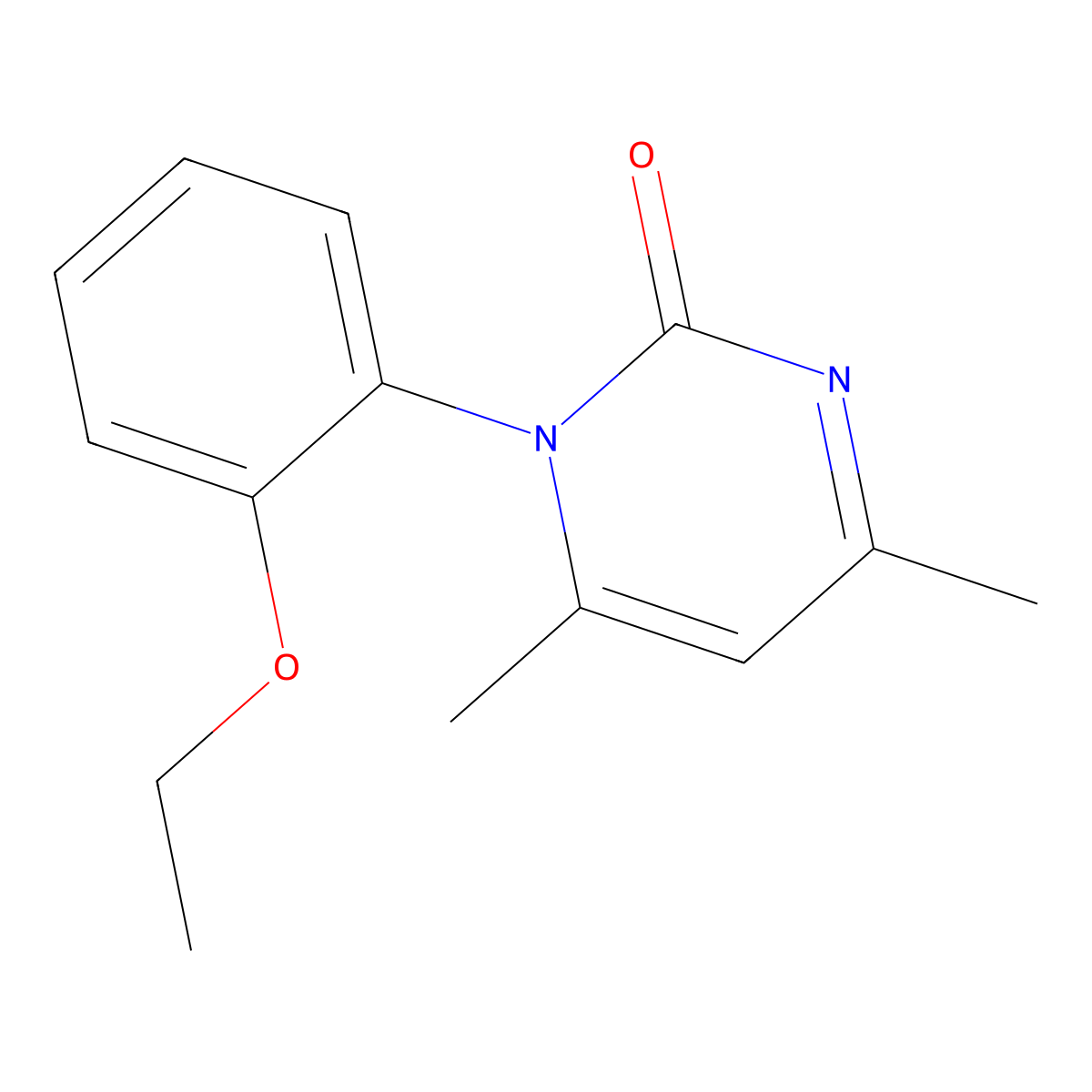 1-(2-ethoxyphenyl)-4,6-dimethyl-2(1H)-pyrimidinone molecular structure, CAS 74830-15-2