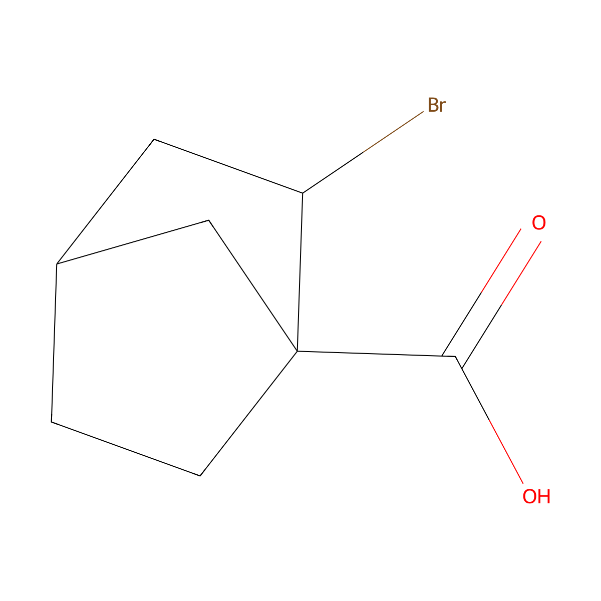 2-Bromobicyclo[2.2.1]heptane-1-carboxylic acid molecular structure, CAS 74830-47-0