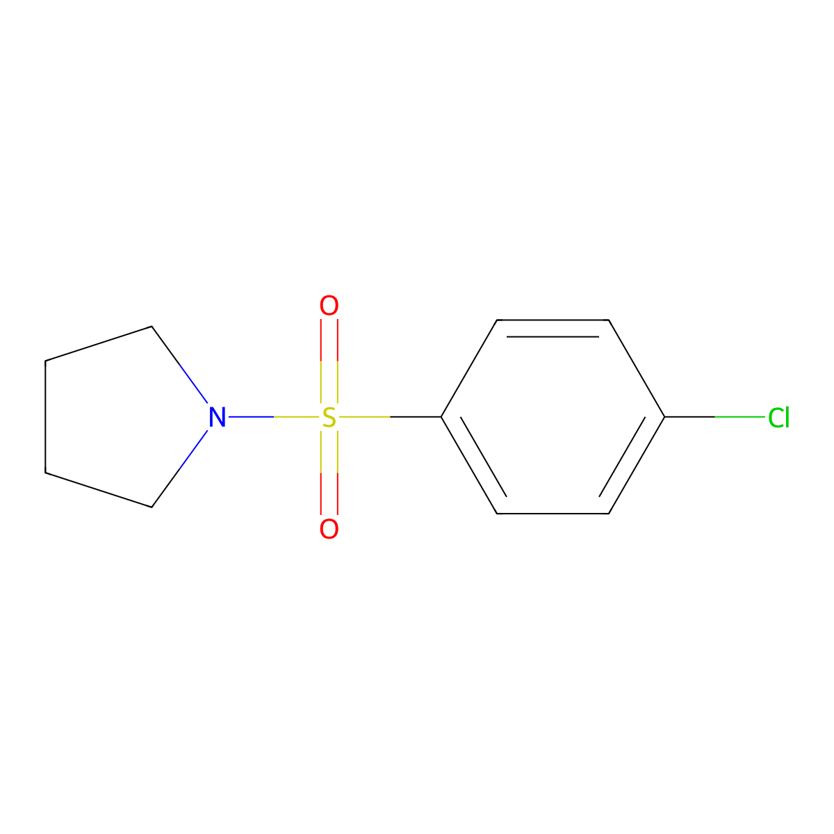 1-(4-Chloro-benzenesulfonyl)-pyrrolidine molecular structure, CAS 74832-69-2