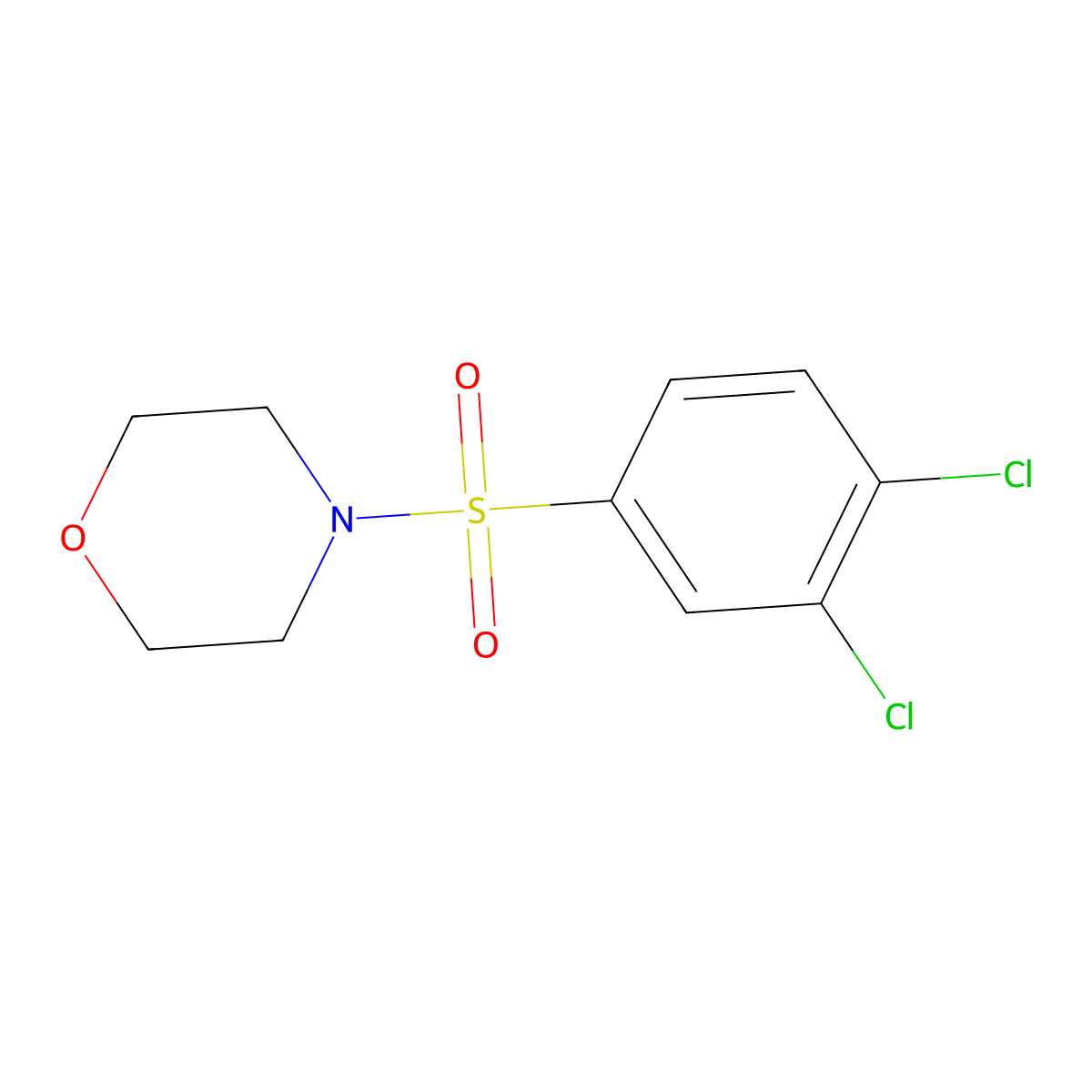 4-((3,4-Dichlorophenyl)sulfonyl)morpholine molecular structure, CAS 74832-73-8