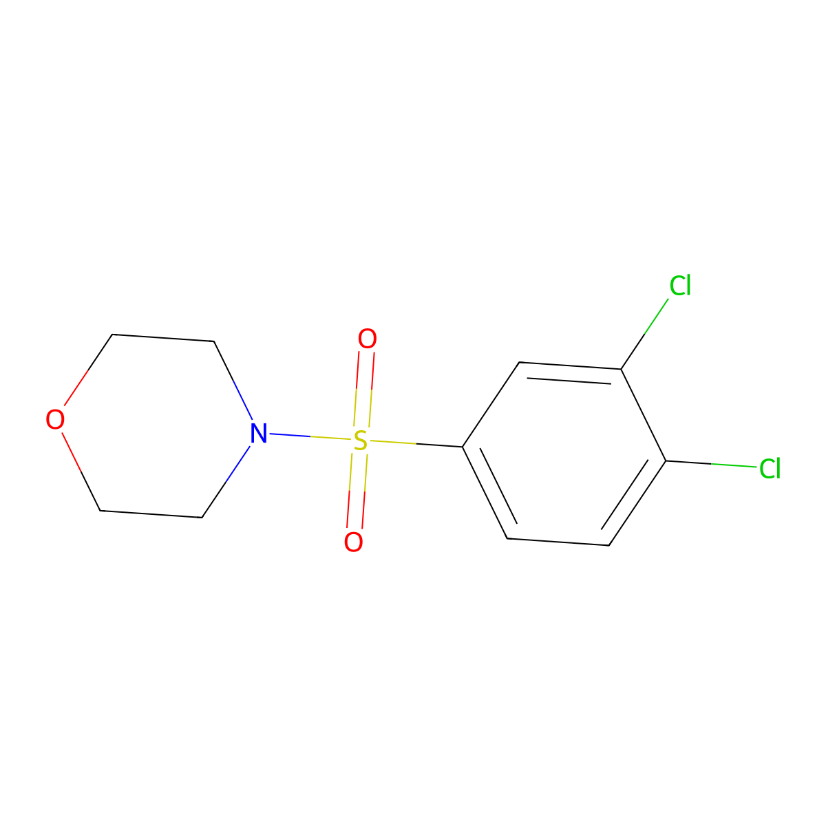 4-((3,4-Dichlorophenyl)sulfonyl)morpholine molecular structure, CAS 74832-73-8