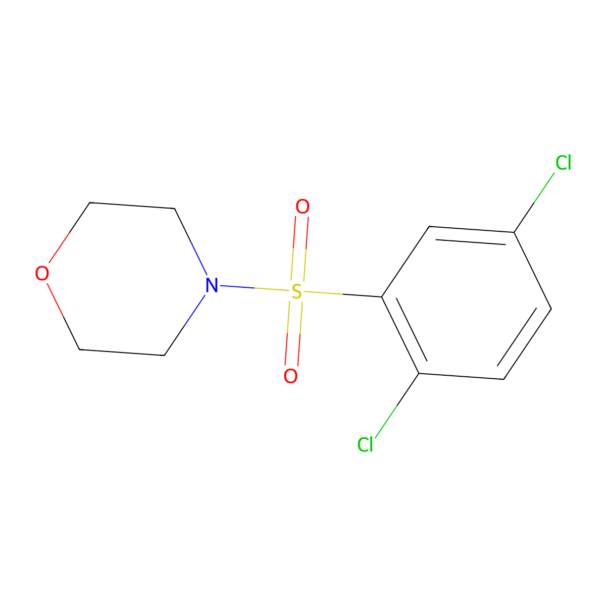 4-(2,5-Dichlorophenyl)sulfonylmorpholine molecular structure, CAS 74832-74-9