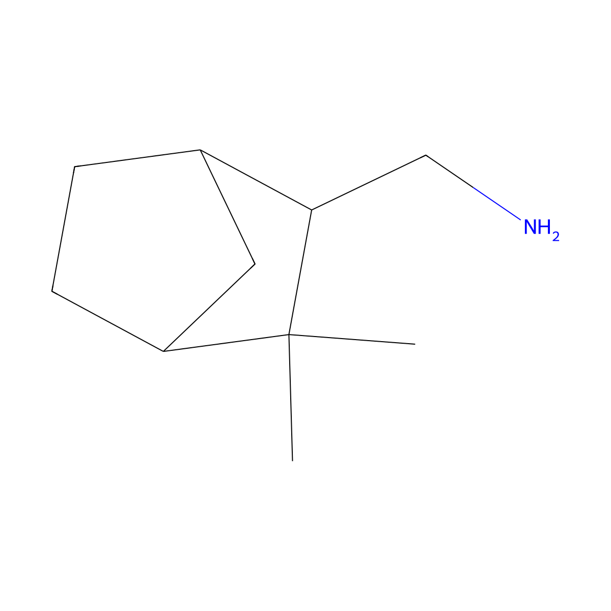(3,3-Dimethylbicyclo[2.2.1]heptan-2-YL)methanamine molecular structure, CAS 74838-00-9