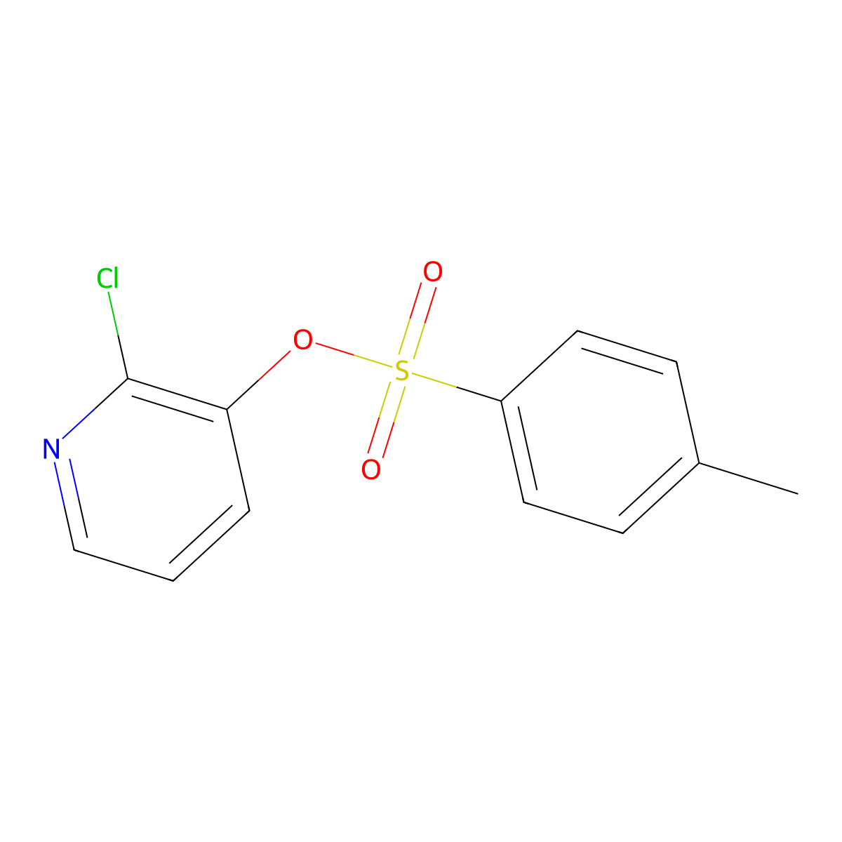 2-Chloropyridin-3-yl 4-methylbenzene-1-sulfonate molecular structure, CAS 74838-57-6