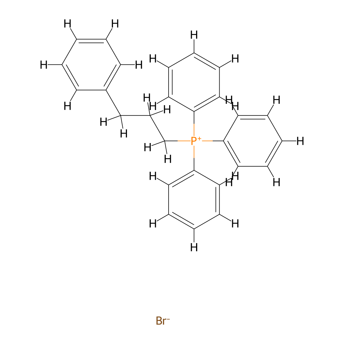 3-Phenylpropyl triphenylphosphonium bromide molecular structure, CAS 7484-37-9
