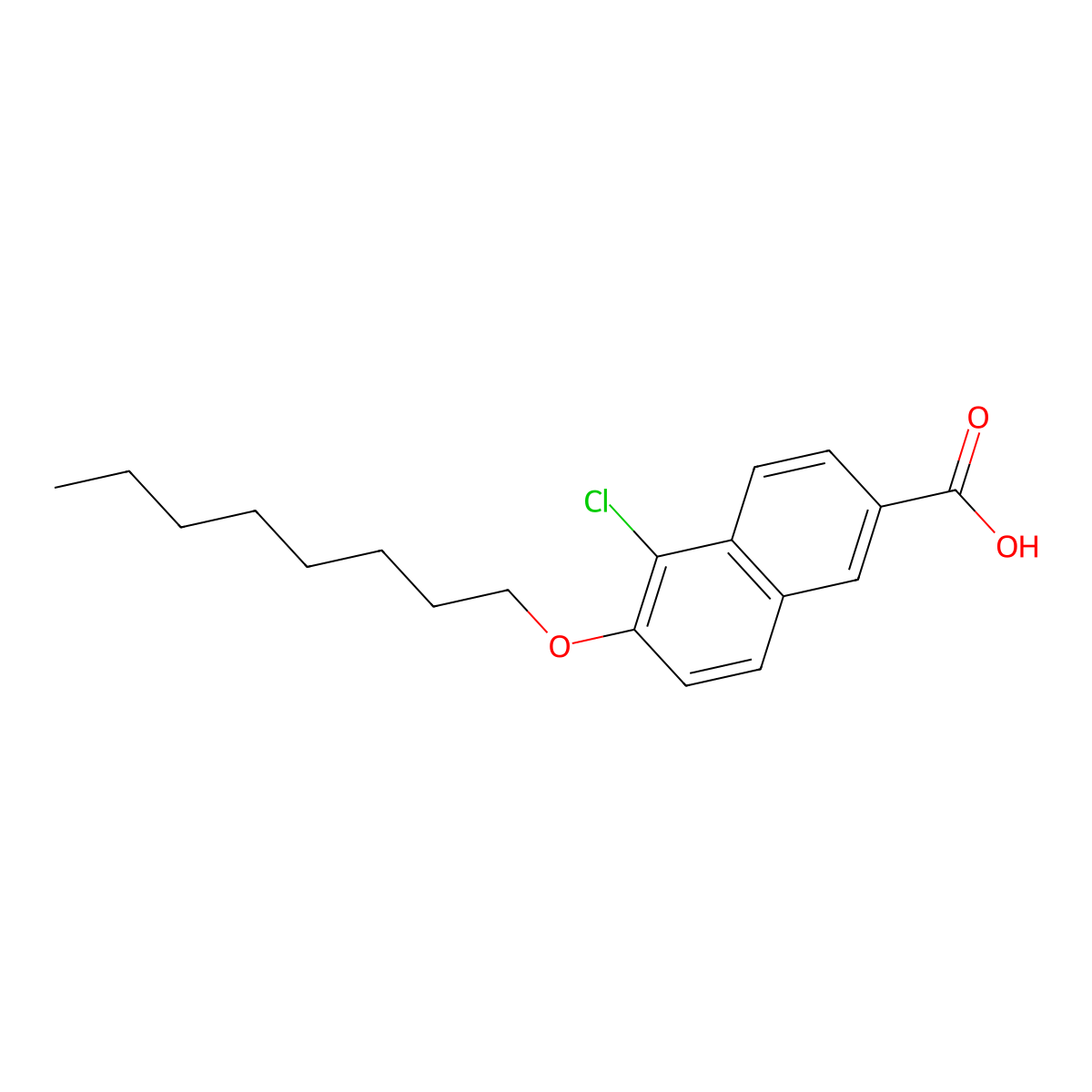 5-Chloro-6-(octyloxy)-2-naphthoic acid molecular structure, CAS 74840-00-9