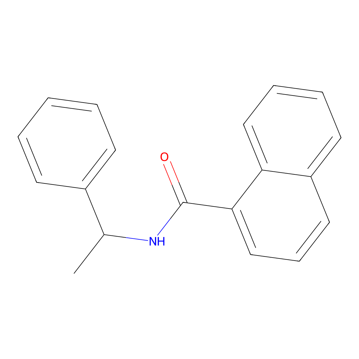 N-[(1R)-1-phenylethyl]naphthalene-1-carboxamide molecular structure, CAS 74841-43-3