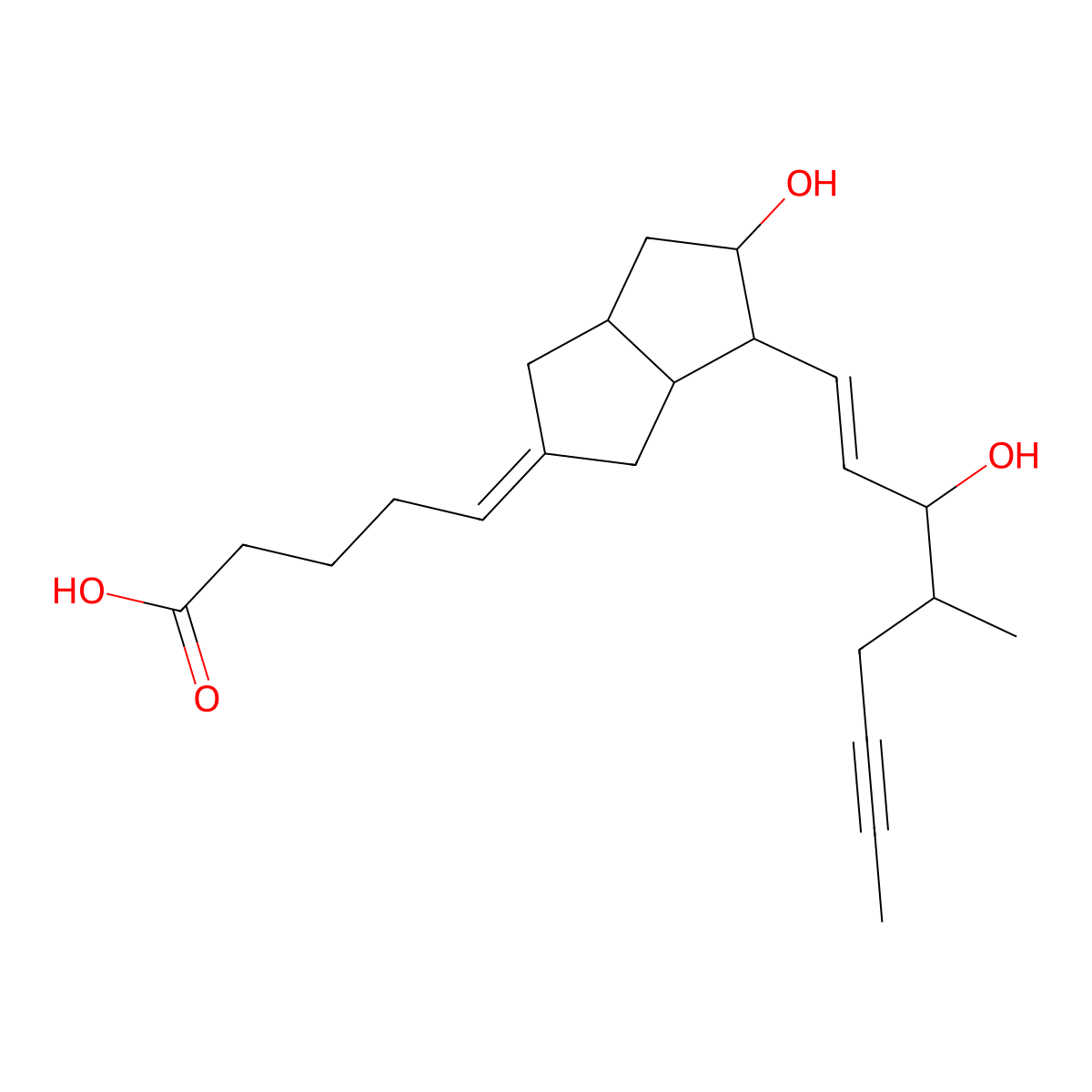 iloprost r-isomer molecular structure, CAS 74843-13-3