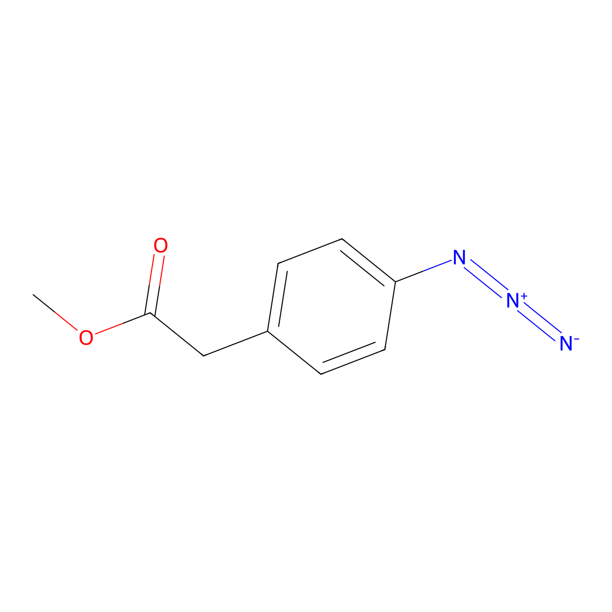 Methyl 4-azidobenzeneacetate molecular structure, CAS 74847-42-0