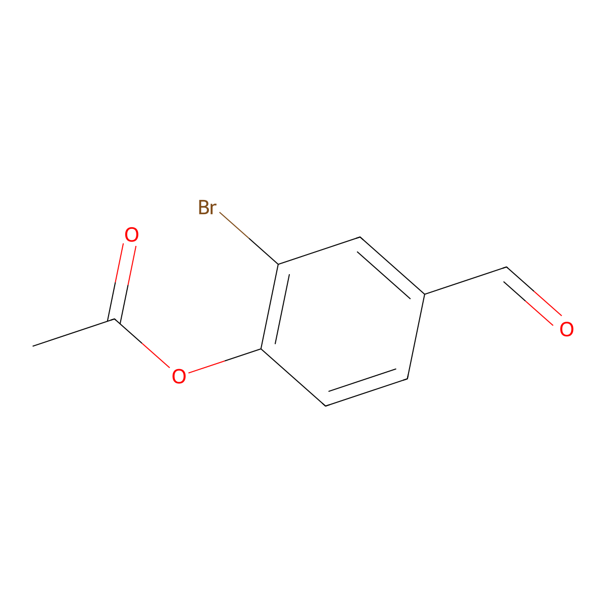 2-Bromo-4-formylphenyl acetate molecular structure, CAS 74849-11-9