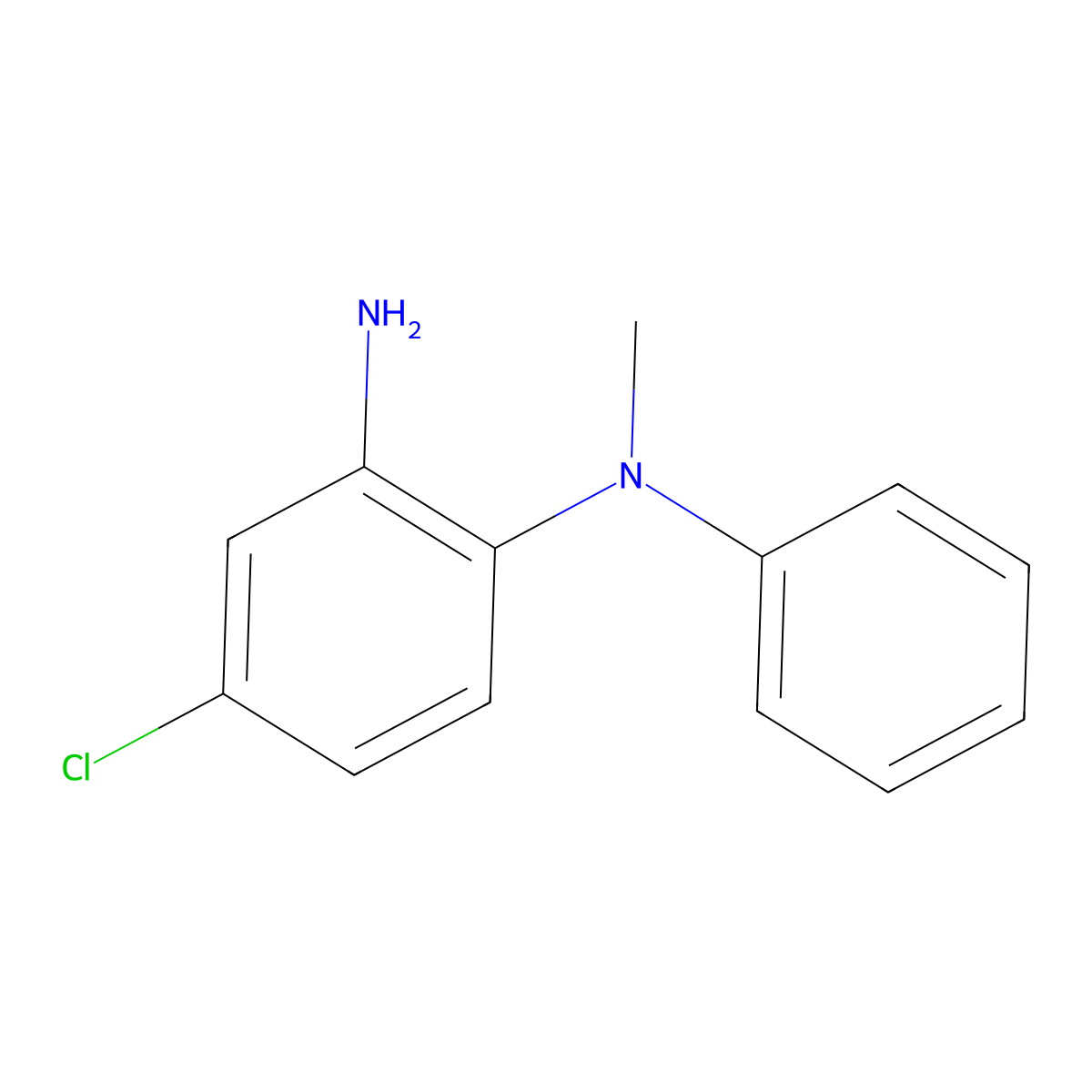 4-Chloro-N1-methyl-N1-phenylbenzene-1,2-diamine molecular structure, CAS 7485-22-5