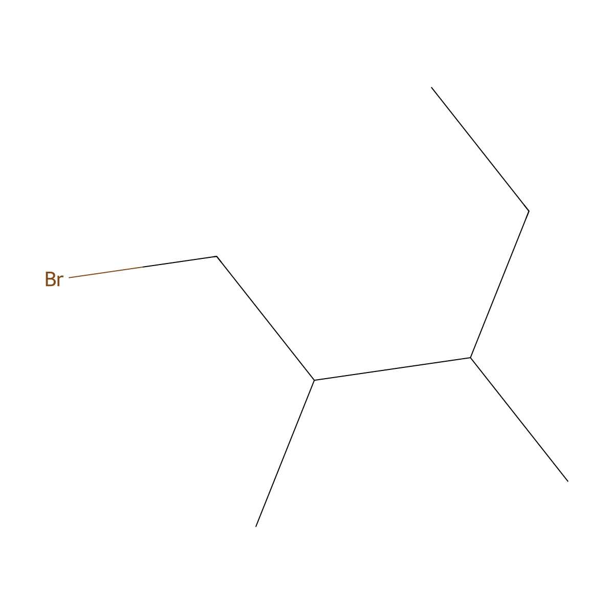 1-Bromo-2,3-dimethylpentane molecular structure, CAS 7485-44-1