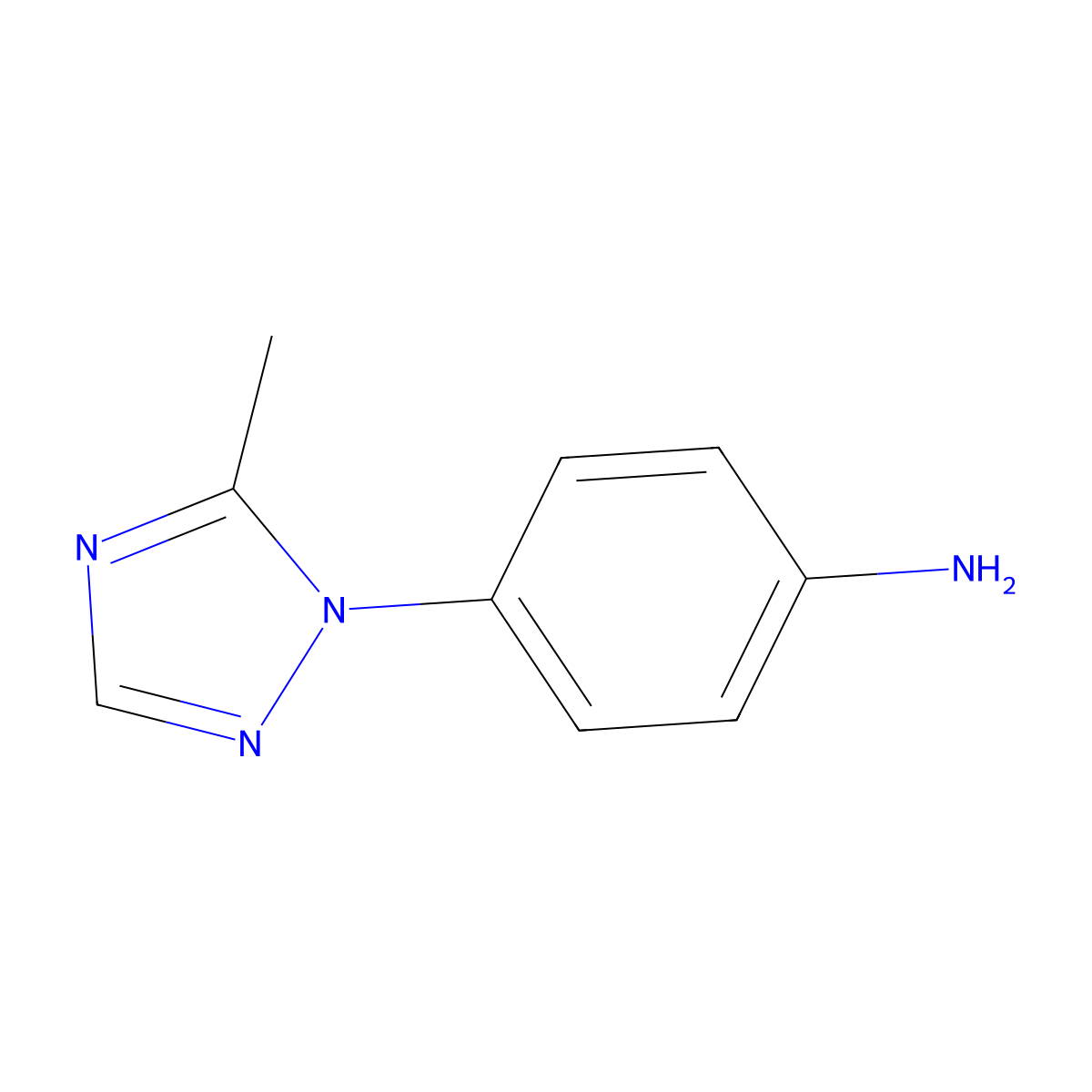 4-(5-methyl-1H-1,2,4-triazol-1-yl)aniline molecular structure, CAS 74852-82-7