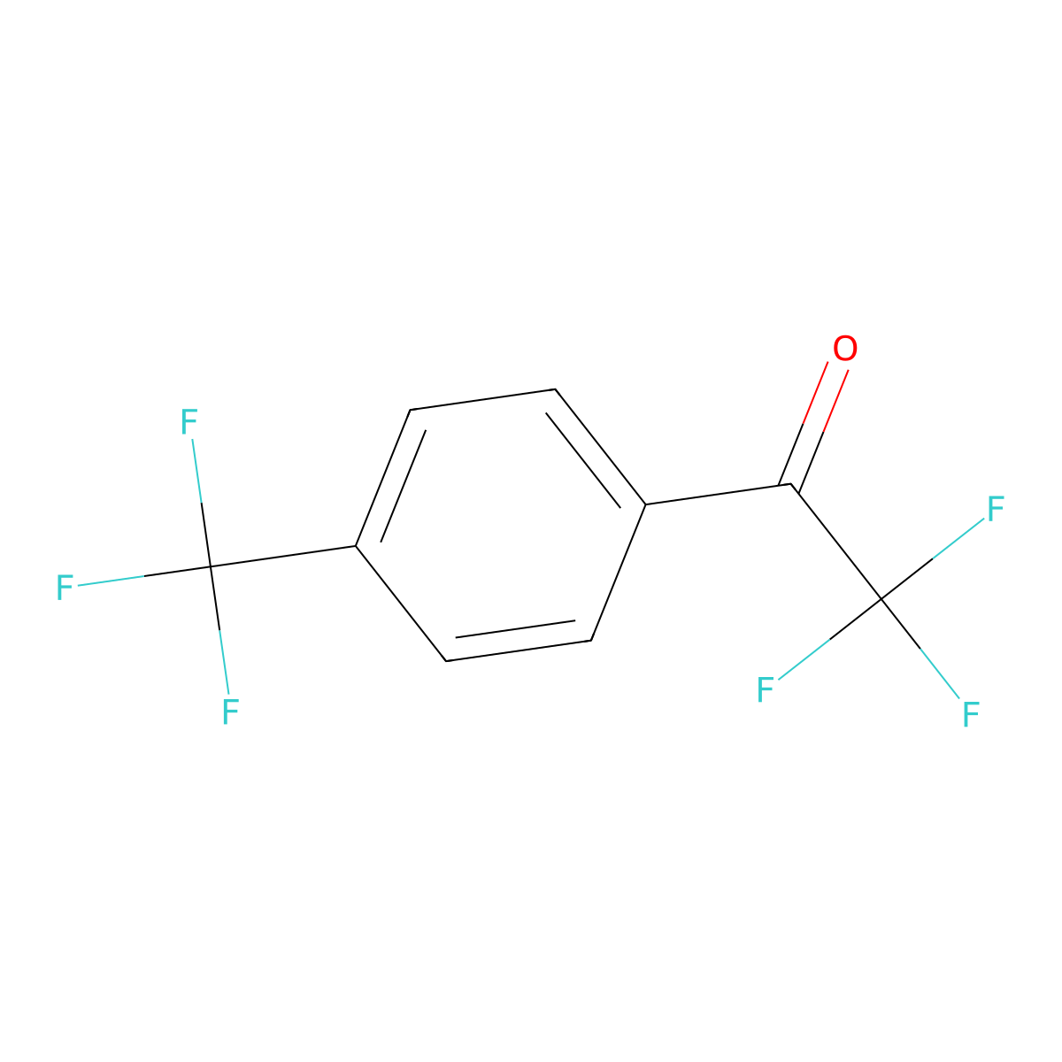 2,2,2-Trifluoro-4'-(trifluoromethyl)acetophenone molecular structure, CAS 74853-66-0