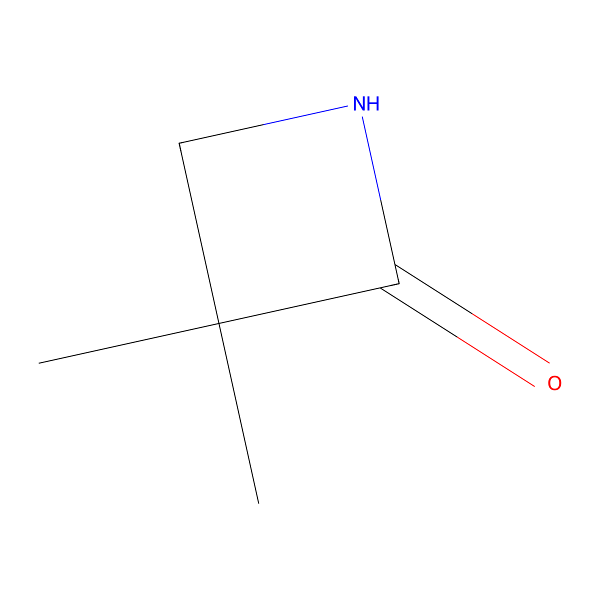 3,3-Dimethylazetidin-2-one molecular structure, CAS 7486-91-1