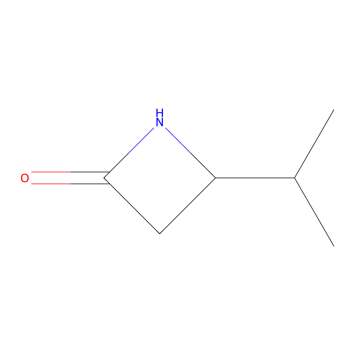 4-(Propan-2-yl)azetidin-2-one molecular structure, CAS 7486-92-2