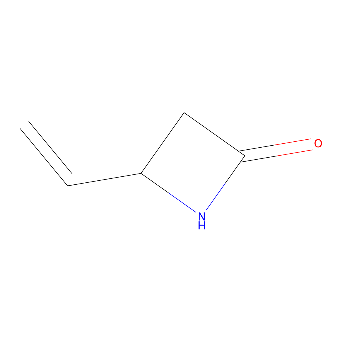 4-Ethenylazetidin-2-one molecular structure, CAS 7486-94-4