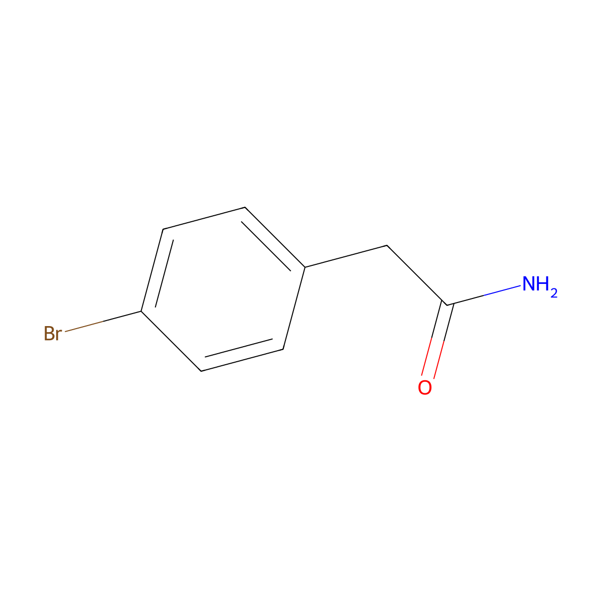 2-(4-Bromophenyl)acetamide molecular structure, CAS 74860-13-2