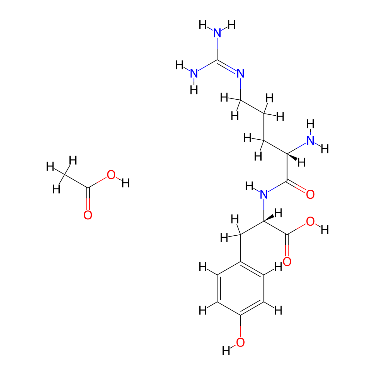 Arg-Tyr-OH AcOH molecular structure, CAS 74863-13-1