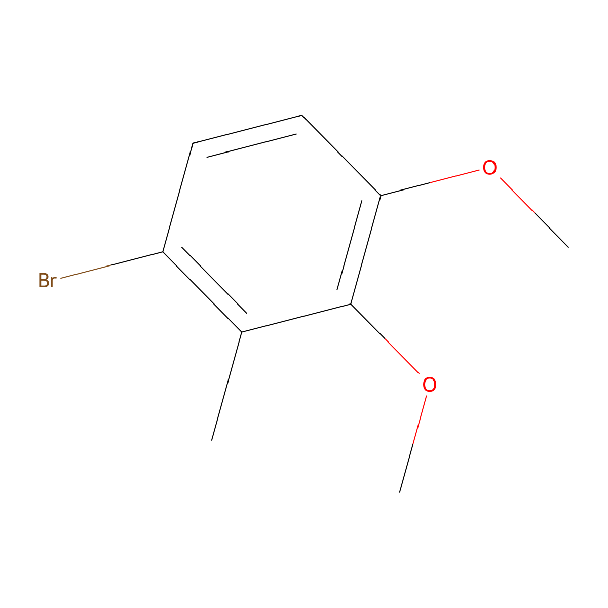 1-Bromo-3,4-dimethoxy-2-methylbenzene molecular structure, CAS 74866-17-4