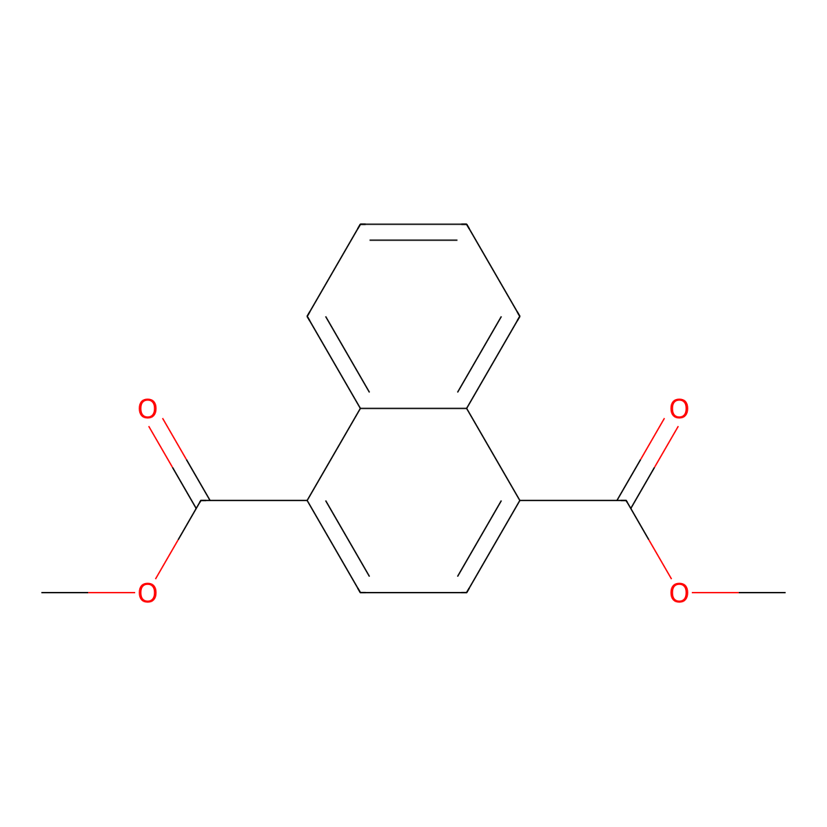 Dimethyl 1,4-naphthalenedicarboxylate molecular structure, CAS 7487-15-2