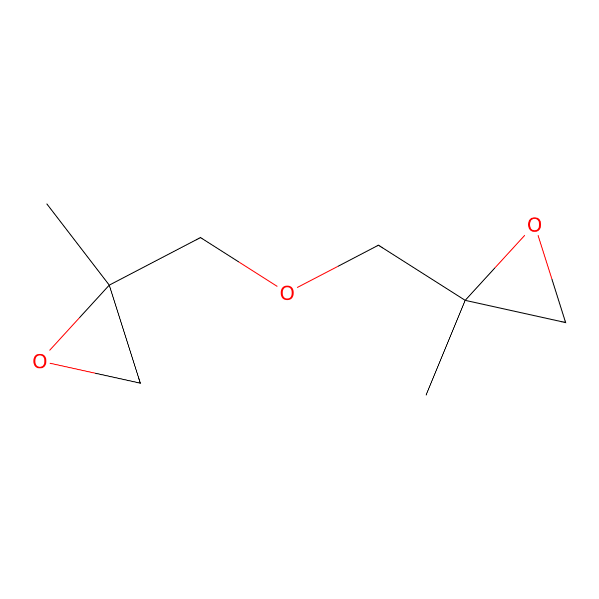 2,2'-(Oxybis(methylene))bis(2-methyloxirane) molecular structure, CAS 7487-28-7