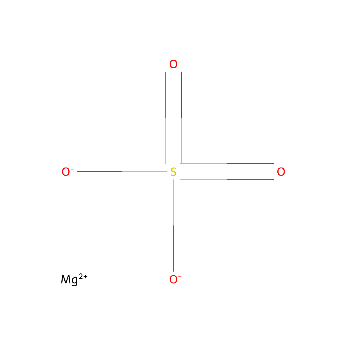 Sulfuric acid magnesium salt (1:1) molecular structure, CAS 7487-88-9