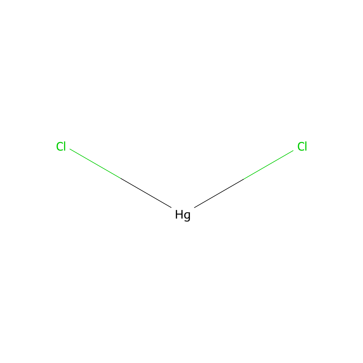 Mercuric Chloride molecular structure, CAS 7487-94-7