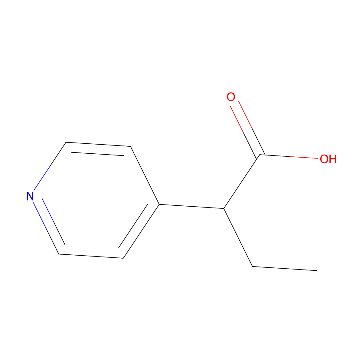 2-(Pyridin-4-yl)butanoic acid molecular structure, CAS 748708-00-1