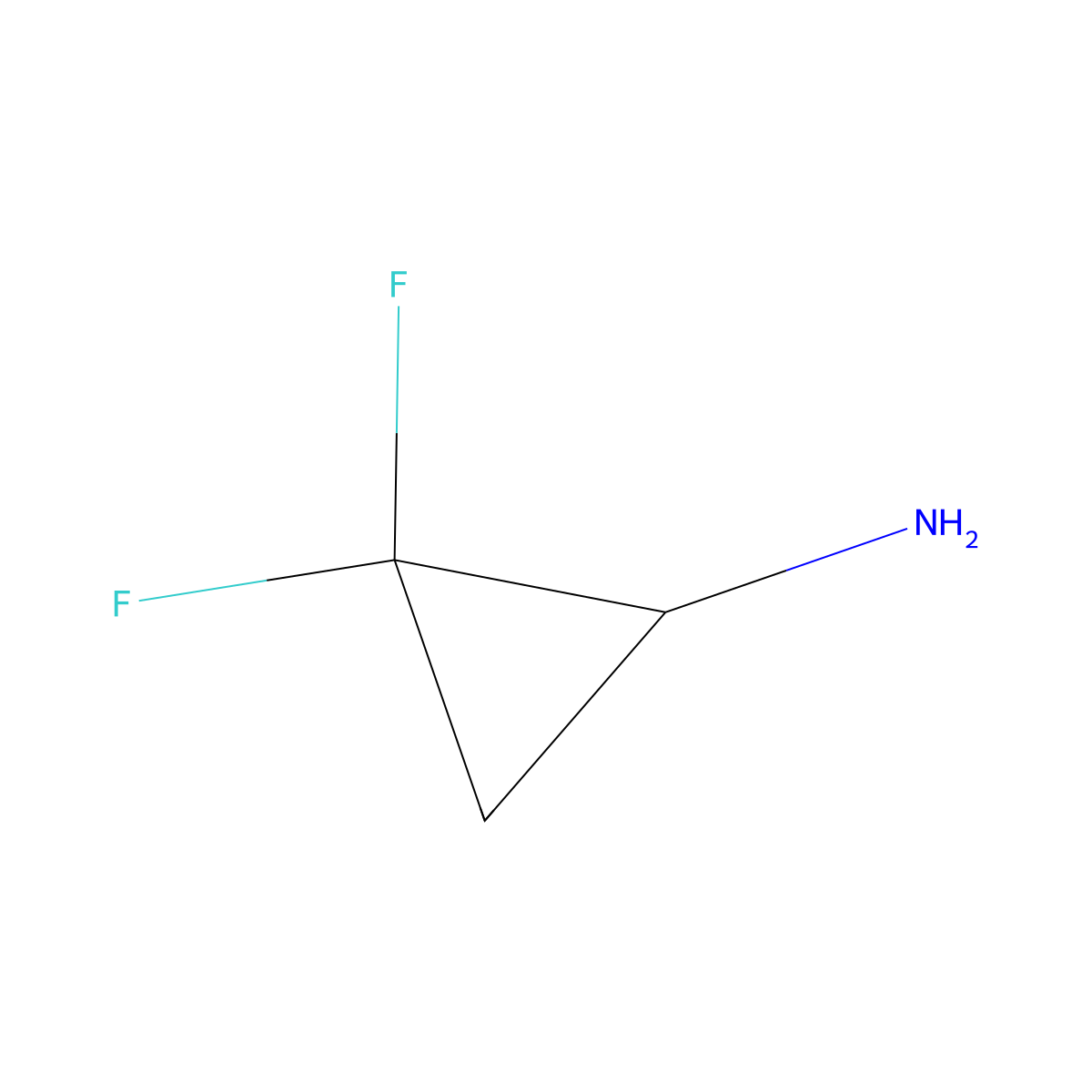 2,2-Difluorocyclopropan-1-amine molecular structure, CAS 748729-62-6