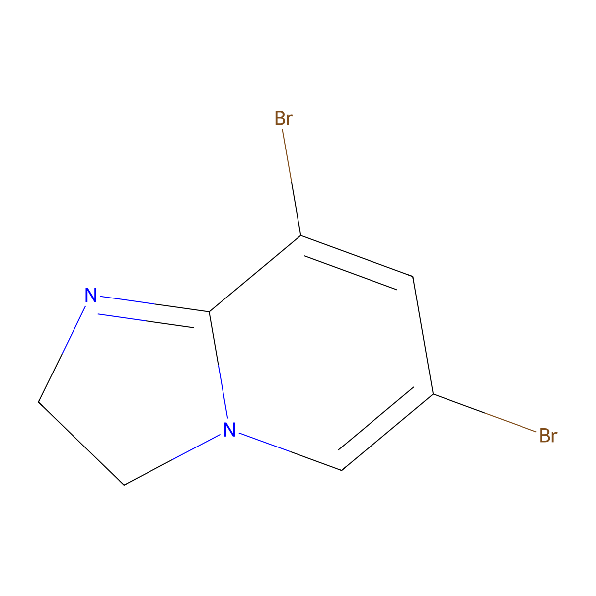 6,8-Dibromo-2,3-dihydroimidazo[1,2-a]pyridine molecular structure, CAS 748730-76-9