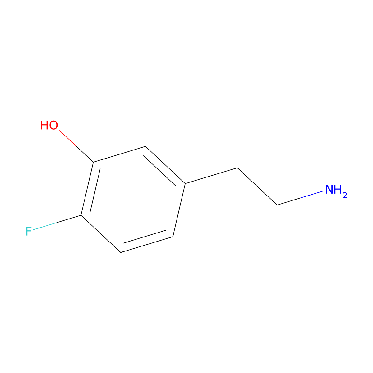 5-(2-Aminoethyl)-2-fluorophenol molecular structure, CAS 748735-84-4