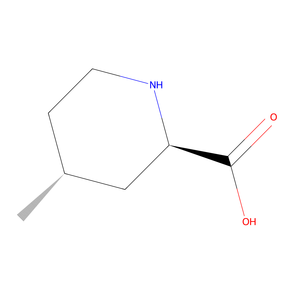 (2R,4R)-4-methylpiperidine-2-carboxylic acid molecular structure, CAS 74874-06-9