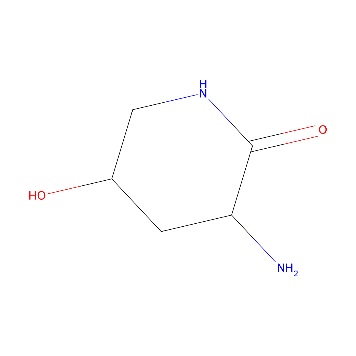 (3S,5R)-3-Amino-5-hydroxypiperidin-2-one molecular structure, CAS 748741-06-2