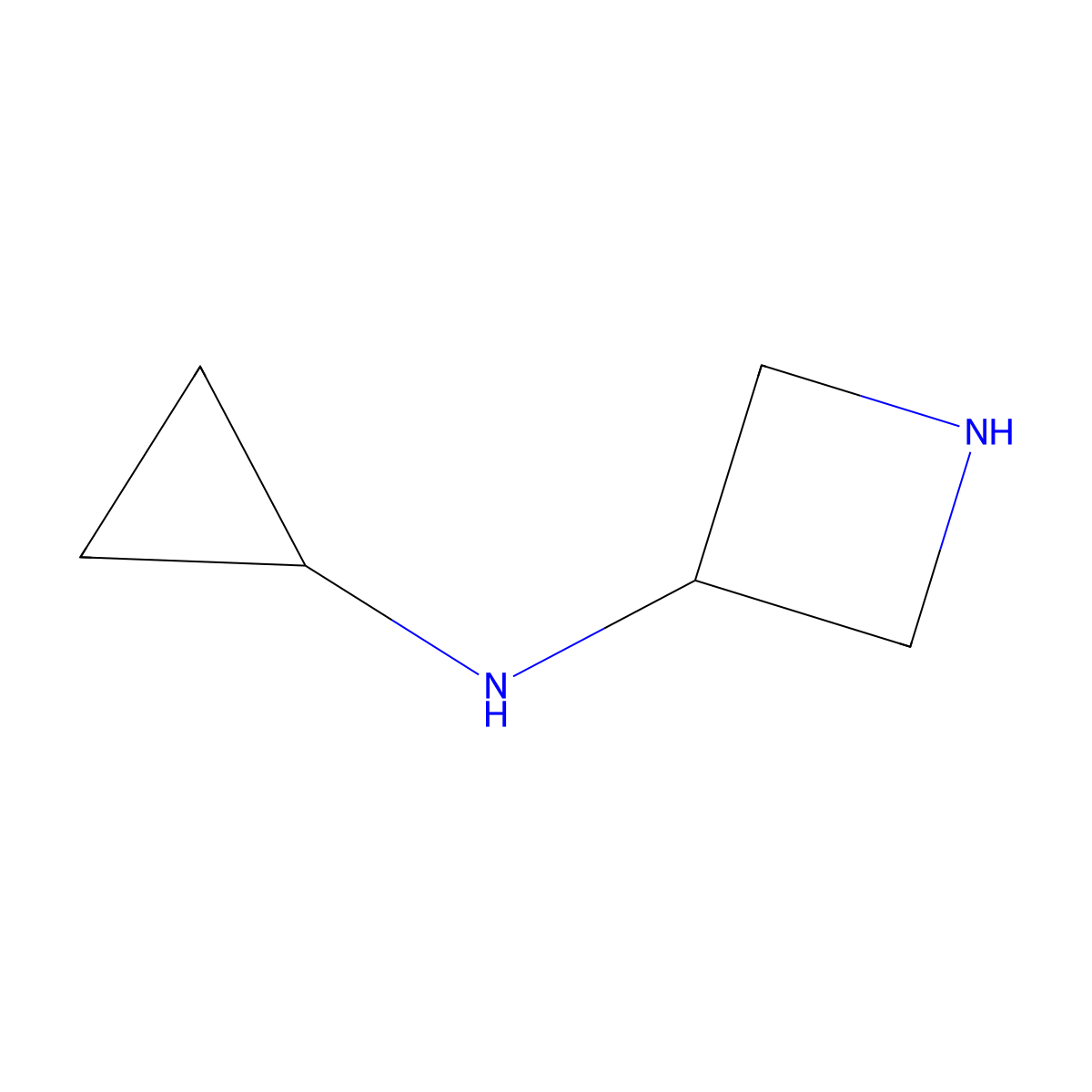 N-cyclopropylazetidin-3-amine molecular structure, CAS 748741-53-9
