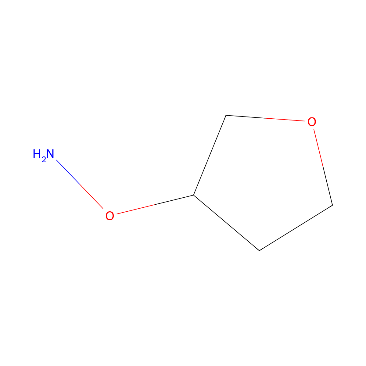 O-(oxolan-3-yl)hydroxylamine molecular structure, CAS 748746-35-2
