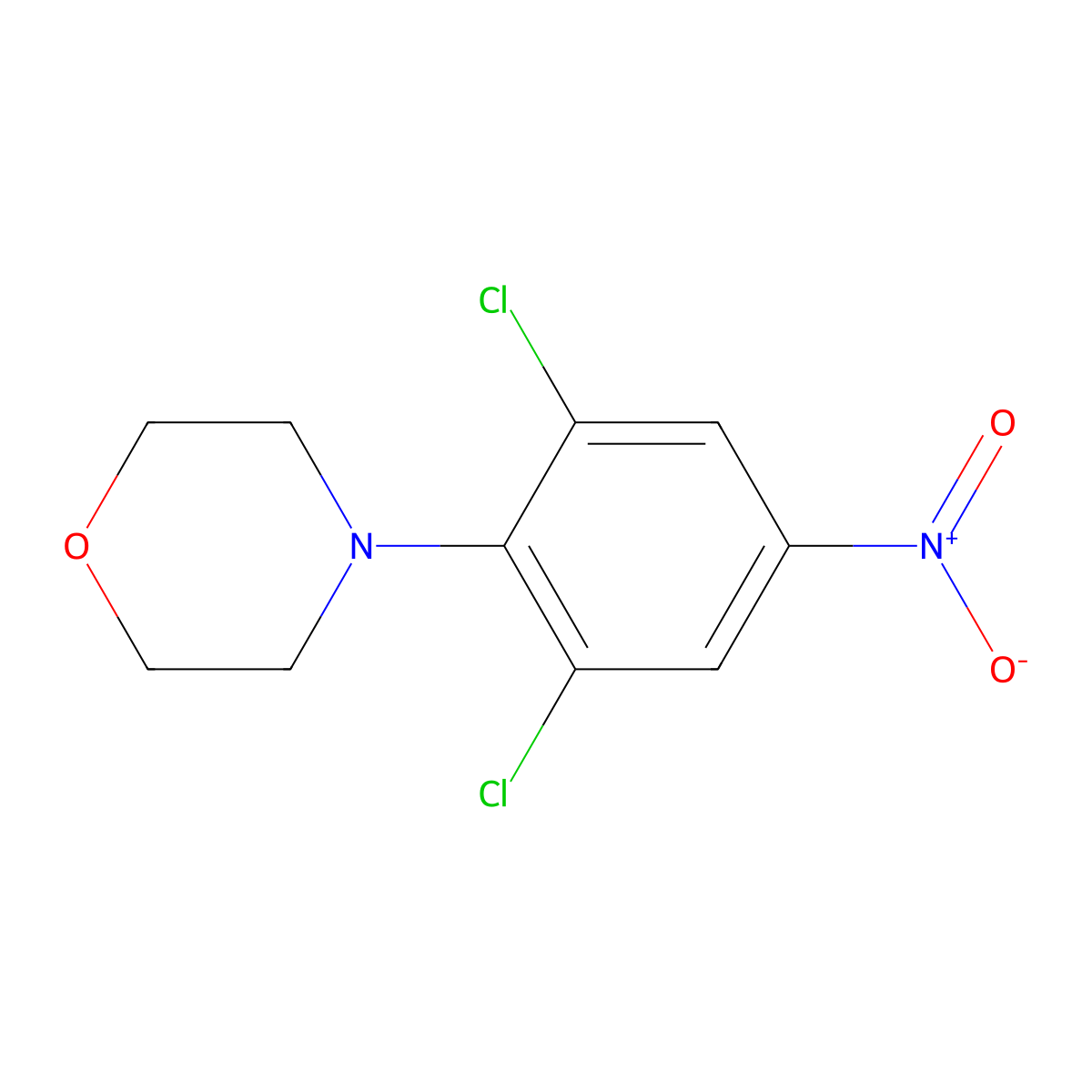 4-(2,6-Dichloro-4-nitrophenyl)morpholine molecular structure, CAS 74875-25-5