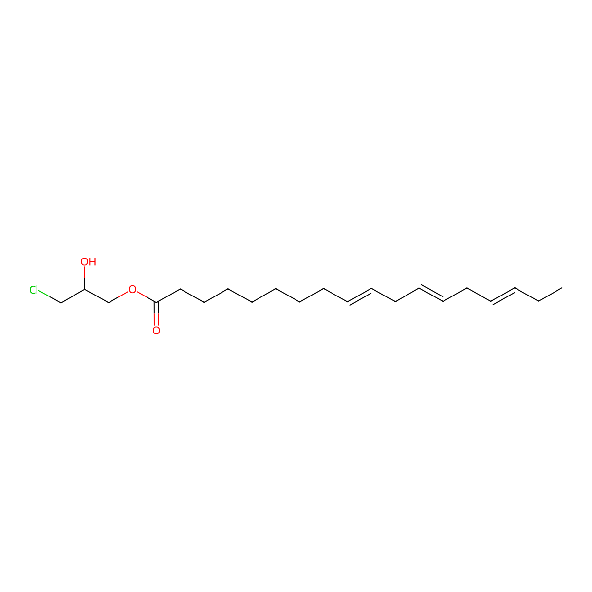 rac 1-Linolenoyl-3-chloropropanediol molecular structure, CAS 74875-99-3