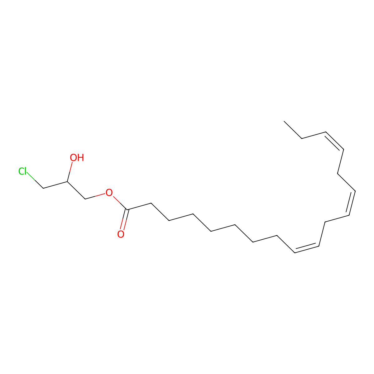 rac 1-Linolenoyl-3-chloropropanediol molecular structure, CAS 74875-99-3