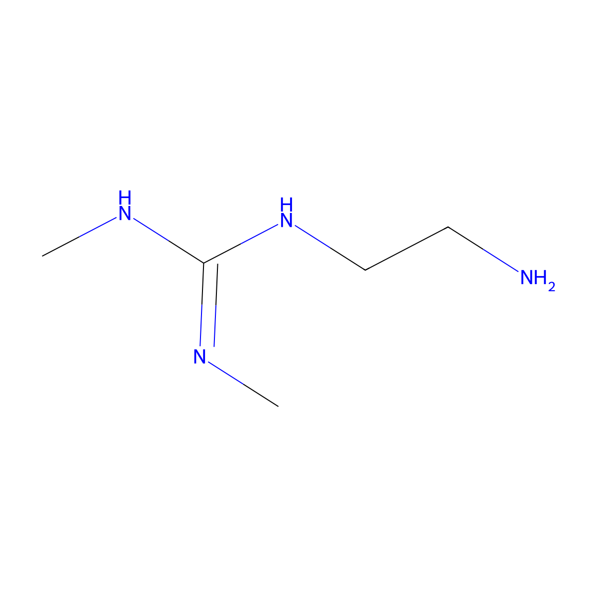 (E)-N-(2-aminoethyl)-N',N''-dimethylguanidine molecular structure, CAS 748760-15-8